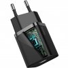 Ładowarka siciowa Baseus Super Si Quick Charger 1C 20W z przewodem USB C do Lightning 1m czarna