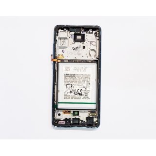 Samsung Galaxy A52 SM-A525 / Samsung Galaxy A52 5G SM-A526 Wyświetlacz LCD Ekran Szybka Dotyk Digitizer Ramka GH82-25230B Niebieski oryginał