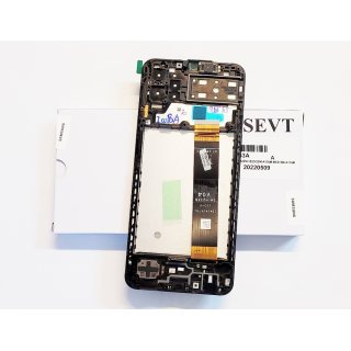 Samsung Galaxy A13 SM-A135 Wyświetlacz LCD Ekran Szybka Dotyk Digitizer Korpus Ramka GH82-28508A GH82-28653A czarny oryginał