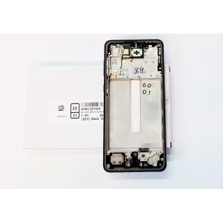 Samsung Galaxy A33 SM-A336 Wyświetlacz LCD Ekran Szybka Dotyk Digitizer Korpus Ramka GH82-28143A GH82-28144A czarny service pack oryginał