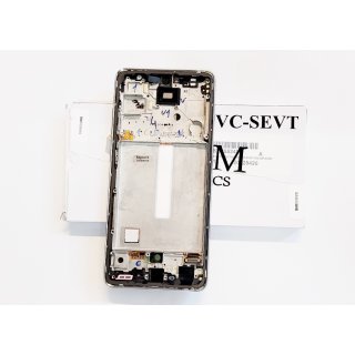 Samsung Galaxy A52 SM-A525 / Samsung Galaxy A52 5G SM-A526 Wyświetlacz LCD Ekran Szybka Dotyk Digitizer Ramka GH82-25230D GH82-25524D GH82-25526D GH82-25754D GH82-25602D Biały oryginał Service Pack 