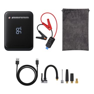 Baseus 2w1 power bank Power Starter Jump Starter urządzenie rozruchowe booster 8000 mAh 12V (800A / 400A) / kompresor do opon 5-150 Psi czarny (CGNL020001)