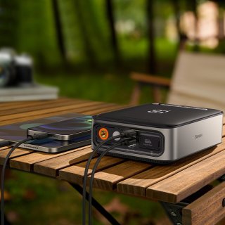 Baseus 2w1 power bank Power Starter Jump Starter urządzenie rozruchowe booster 8000 mAh 12V (800A / 400A) / kompresor do opon 5-150 Psi czarny (CGNL020001)