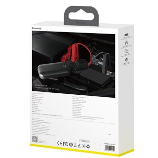 Baseus power bank Power Starter Jump Starter urządzenie rozruchowe booster 8000 mAh 12V (800A / 400A) czarny (CRJS01-01)