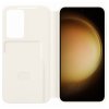 Samsung Smart View Wallet Case etui Samsung Galaxy S23 pokrowiec z inteligentną klapką okienkiem portfel na kartę EF-ZS911CUEGWW kremowy