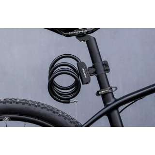 Zapięcie rowerowe Rockbros RKS515-BK na klucz 1,1m - czarne