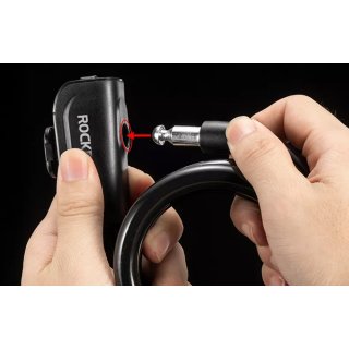 Zapięcie rowerowe Rockbros RKS515-BK na klucz 1,1m - czarne