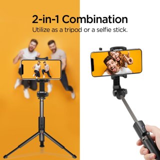 SPIGEN S540w BLUETOOTH Selfie Stick Tripod Black