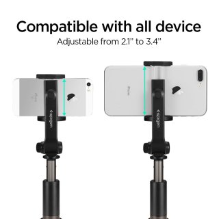 SPIGEN S540w BLUETOOTH Selfie Stick Tripod Black