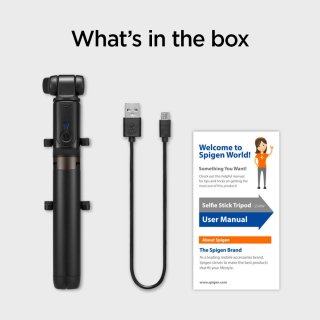 SPIGEN S540w BLUETOOTH Selfie Stick Tripod Black