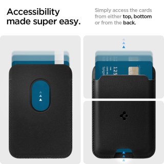 SPIGEN Valentinus Magsafe Universal Magnetic Card Holder Black