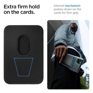 SPIGEN Valentinus Magsafe Universal Magnetic Card Holder Black