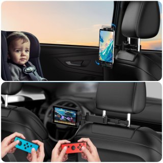 Tech-Protect V1 Stretchable Headrest Car Mount For Tablet Black
