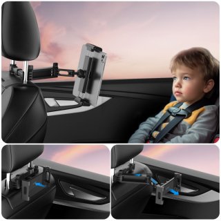 Tech-Protect V1 Stretchable Headrest Car Mount For Tablet Black