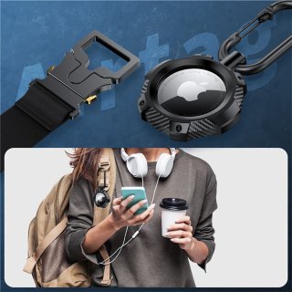 Tech-Protect Tpucarbon Apple Airtag 1 / 2 Black