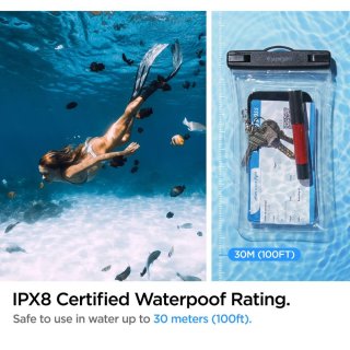 SPIGEN A610 Universal Waterproof Float Case Crystal Clear