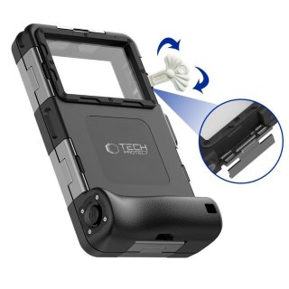 Tech-Protect Ipx8 Universal Diving Waterproof Case Black