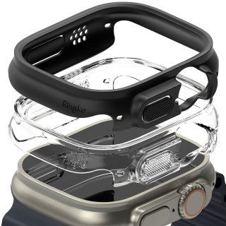 Ringke Slim 2-Pack Apple Watch ULTRA 1 / 2 (49 MM) Clear & Matte Black
