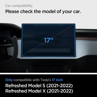 Szkło Hartowane SPIGEN Glas.Tr ”Ez Fit” Tesla Model X 2022 / Model S 2021 Black