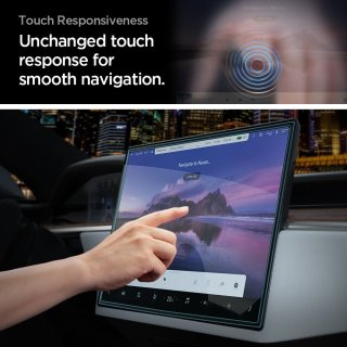Szkło Hartowane SPIGEN Glas.Tr ”Ez Fit” Tesla Model X 2022 / Model S 2021 Black