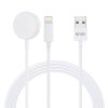 Tech-Protect Ultraboost 2In1 Magnetic Charging Cable & Lightning 150Cm Apple Watch White