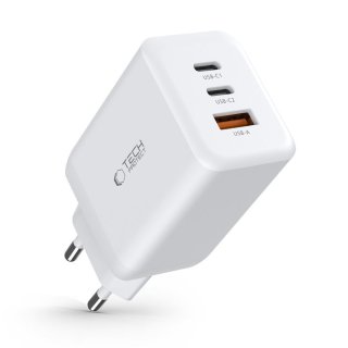 Tech-Protect C65w 3-Port Network Charger PD 65W / Qc3.0 White