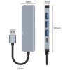 Tech-Protect V0-Hub Adapter 5In1 Grey