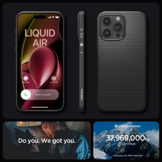SPIGEN Liquid AIR Iphone 15 PRO MAX Matte Black