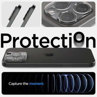 Osłona Aparatu SPIGEN Optik.Tr Camera Protector 2-Pack Iphone 14 PRO / PRO MAX / 15 PRO / PRO MAX / 16 PRO / PRO MAX Crystal Clear