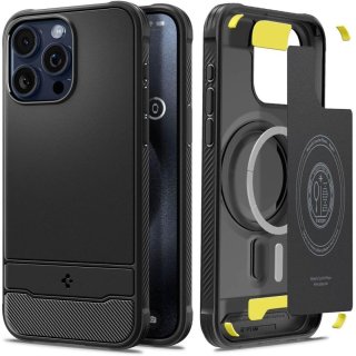 SPIGEN Rugged Armor Mag Magsafe Iphone 15 PRO MAX Matte Black