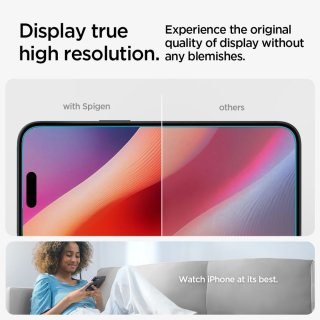 Szkło Hartowane SPIGEN Glas.Tr ”Ez Fit” Iphone 15 / 16 Clear