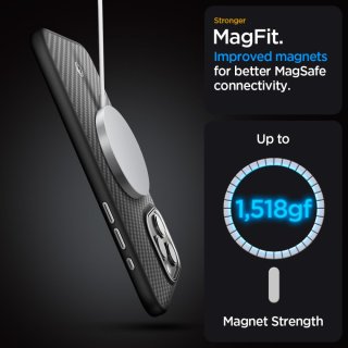 SPIGEN Enzo Aramid Mag Magsafe Iphone 15 PRO Matte Black