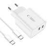 Tech-Protect C35w 2-Port Network Charger PD 35W + Type-C Cable White