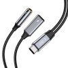 Tech-Protect Ultraboost Cable Adapter PD 60W / 6A Type-C To MINI Jack 3.5Mm & Type-C Black