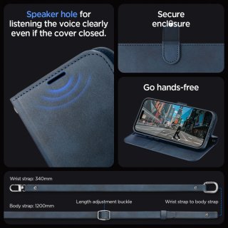 SPIGEN Wallet ”S” PRO Iphone 15 PRO Navy