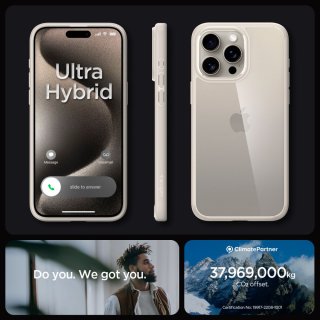 SPIGEN ULTRA Hybrid Iphone 15 PRO Natural Titanium