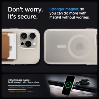 SPIGEN ULTRA Hybrid Mag Magsafe Iphone 15 PRO Frost Natural Titanium