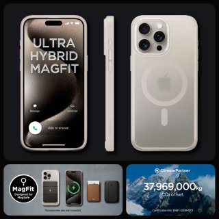 SPIGEN ULTRA Hybrid Mag Magsafe Iphone 15 PRO Frost Natural Titanium