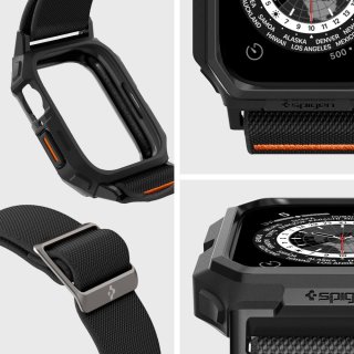 SPIGEN Lite Fit ”PRO” Apple Watch 4 / 5 / 6 / 7 / 8 / 9 / SE (44 / 45 MM) Matte Black