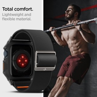 SPIGEN Lite Fit ”PRO” Apple Watch 4 / 5 / 6 / 7 / 8 / 9 / SE (44 / 45 MM) Matte Black