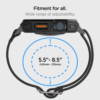 SPIGEN Lite Fit ”PRO” Apple Watch 4 / 5 / 6 / 7 / 8 / 9 / SE (44 / 45 MM) Matte Black