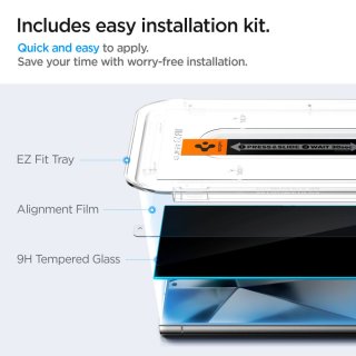 Szkło Hartowane SPIGEN Glas.Tr ”Ez Fit” 2-Pack Galaxy S24 ULTRA Privacy