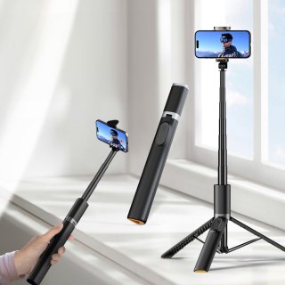 Tech-Protect L08s BLUETOOTH Selfie Stick Tripod Black