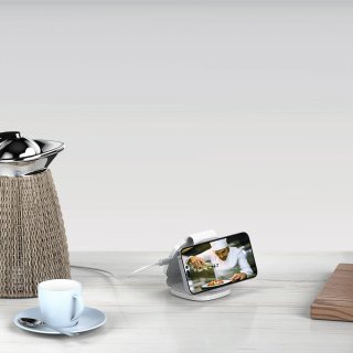 Tech-Protect Qi15w-A32 3In1 Magnetic Magsafe Wireless Charger Grey