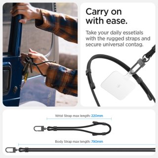 SPIGEN Universal Strap Set Crossbody & Wrist Black