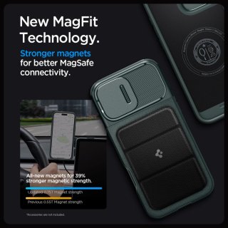 SPIGEN Optik Armor Mag Magsafe Iphone 16 PRO MAX Abyss Green