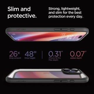 SPIGEN ULTRA Hybrid Iphone 16 PRO MAX Matte Black