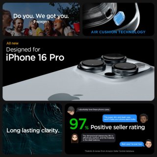 SPIGEN ULTRA Hybrid Iphone 16 PRO Crystal Clear