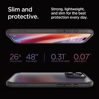 SPIGEN ULTRA Hybrid Iphone 16 PRO Frost Black