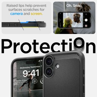 SPIGEN Rugged Armor Mag Magsafe Iphone 16 Matte Black